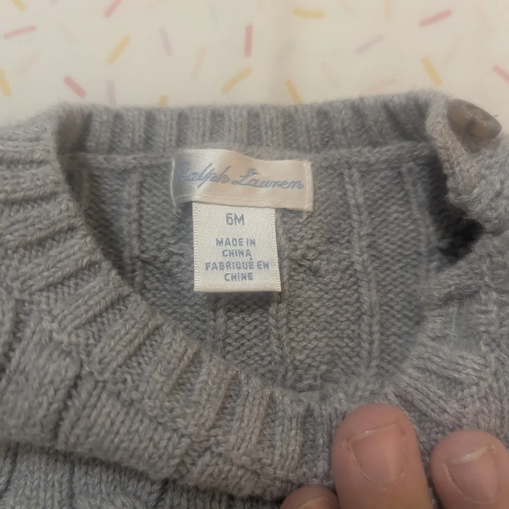 Ralph Lauren Light Gray Knit Sweater